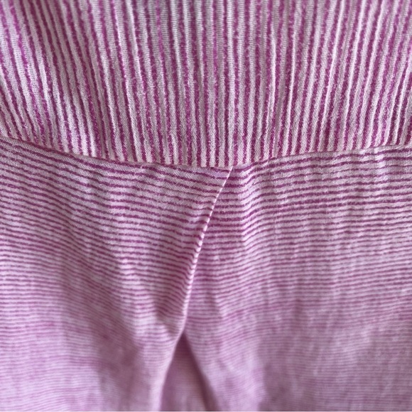 Talbots Pink and White Pin Stripe Sleeveless Henley Tank Top Summer Size Small - Picture 6 of 7
